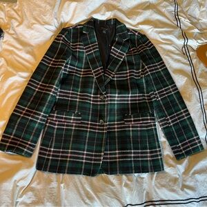 Ann Taylor amazing green and pink tartan blazer #tartanblazer
Size 8